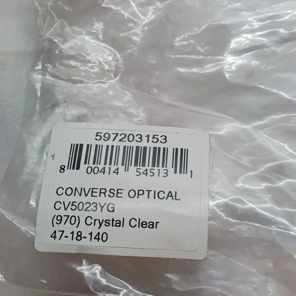 NWT YOUTH CONVERSE EYEGLASS FRAMES CV5023YG crystal clear - Picture 5 of 5